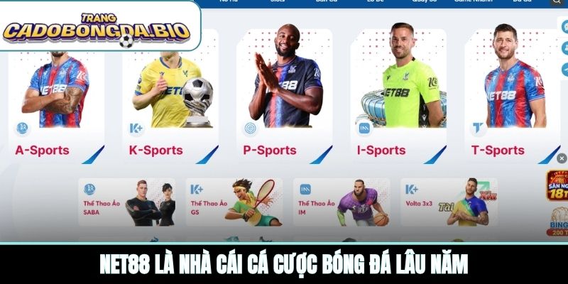 NET88 là nhà cái cá cược bóng đá lâu năm